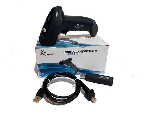 Leitor Codigo De Barras Usb Sem Fio Knup Kp-1018 Scanner Mão