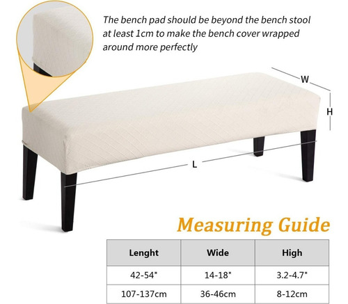 Funda Elástica De Jacquard Para Banco De Comedor, Protector