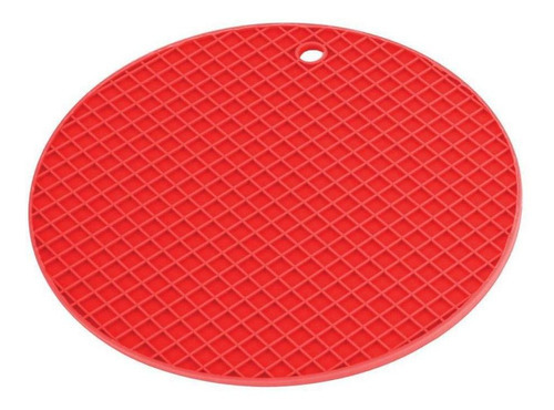 Descanso Panela Suporte Apoio Protetor Silicone Temperatura Cor Vermelho