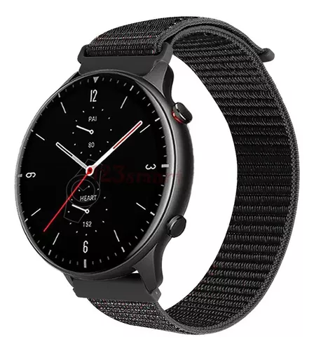 Correa para smartwatch 123Smart Para Amazfit GTR 2 Negro - 22mm de ancho x  25 de largo