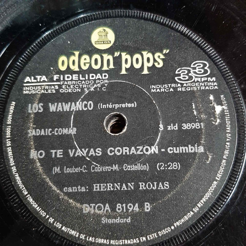 Simple Los Wawanco Hernan Rojas Odeon Pops C21