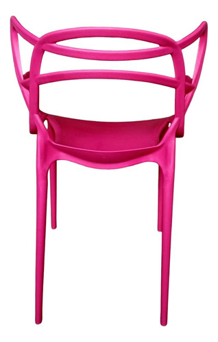 Kit 2 Cadeira Allegra Área Externa Pousada Empilhável Rosa