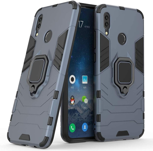 Compatible Con Huawei P Smart (2019) Funda, Anillo Metálico 