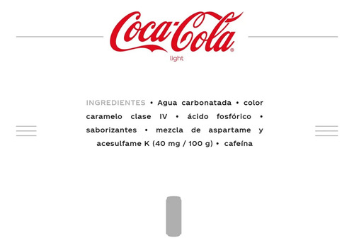 Refresco Coca Cola Light 8 Latas De 355 Ml C/u