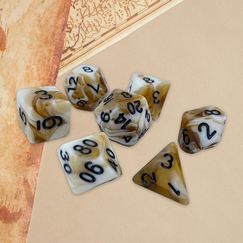 7x Juego De Dados Poliédricos D6 D4 D8 D10 D12 D20 Juego De