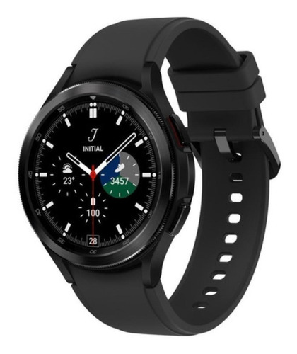 Imagen 1 de 5 de Samsung Galaxy Watch4 Classic (Bluetooth) 1.4" caja 46mm de  acero inoxidable  black, malla  black de  fluoroelastómero y bisel  black de  acero inoxidable SM-R890