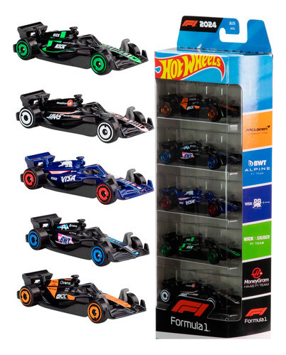 Hot Wheels Die-cast Pack C/05 Carrinhos Sortidos Formula 1