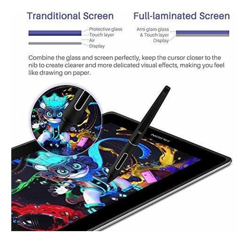Imagen 2 de 7 de Tableta De Dibujo Digital Huion Kamvas Pro 12 Gt-116 Con Pan