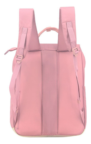 Mochila Wilson Reforzada Porta Notebook Urbana Uso Diario Rosa Liso