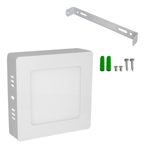 Panel Led Cuadrado 18 W Luz Fria Plafon Aplique 22,5x22,5 Cm