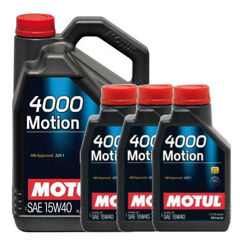 Aceite Motor Auto Motul 4000 15w40 Mineral 8l