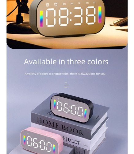 Radio Reloj Espejo Display Bluetooth Speaker