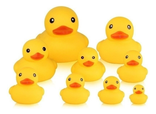 . Lazhu Mini Patos De Banho De Borracha Amarela, 50 Unidades