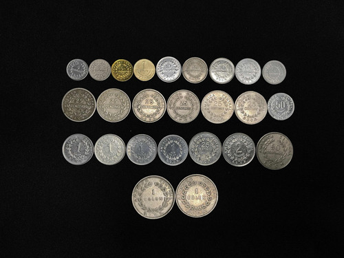 Lote Monedas Costa Rica. 25 Piezas Sin Repetir. Oportunidad