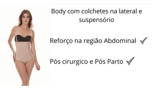 Imagem 4 de 6 de Cinta Modelador Body Pós Cirurgia Plástica Reforço Abdominal