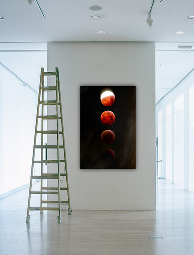 Cuadro Canvas Decorativo De Fases De Un Eclipse 60x40cm