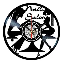 Comprar Reloj De Salón De Uñas - Disco De Vinilo Salón De Belleza Ar