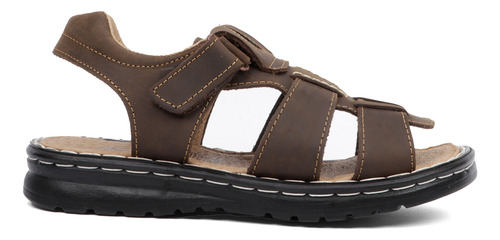 Huarache Confort Hombre Chocolate Piel Rivello 604 Gnv®