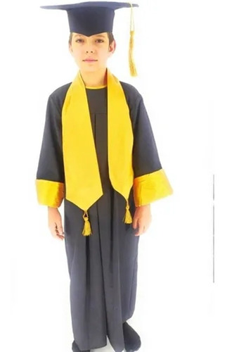 Toga Infantil Graduacion, Material Resistente. Con Virrete