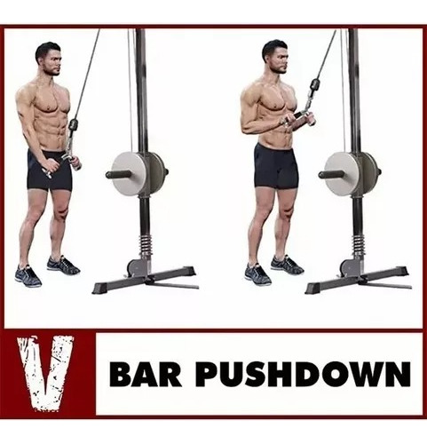 Agarradera Maneral Tipo V Polea Triceps Mango Extensión Gym