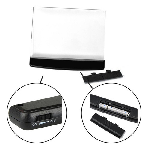2 Portátil Led Libro Luz Lectura Panel De Lámpara Plana