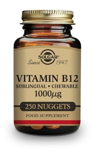 Vitamina B12 Cianocobalamina 1000 Mcg Sublingual 250 Nuggets Apoya El Metabolismo De La Energía Y Promueve Un Sistema Nervioso Saludable.  Apoya La Salud Del Corazón Mas Saludable Y Fuerte.