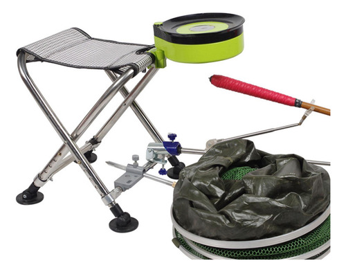 Cadeira De Pesca Dobrável Com Altura Ajustável Para Jardinag