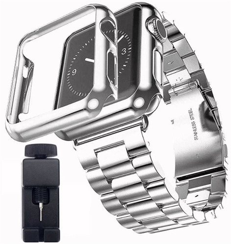 Correa Acero Inoxidable +case Para Apple Watch 38/40/42/44mm