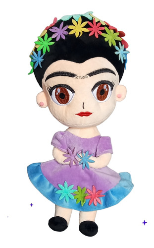 Frida Kahlo Peluche Extrasuave Calidad Premium Bordada Flore