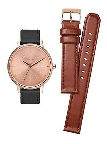 Conjunto De Reloj De Cuero Nixon Kensington