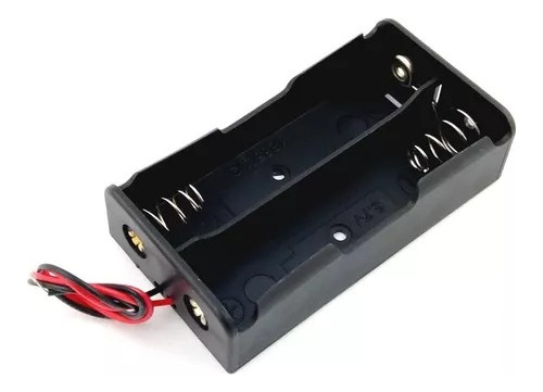 Portapilas Con Cable Para  Baterias Pila X2 18650 