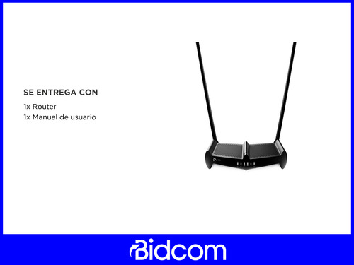 Router Inalámbrico Tp-link Wifi 300mbps 2 Antenas Hi Power