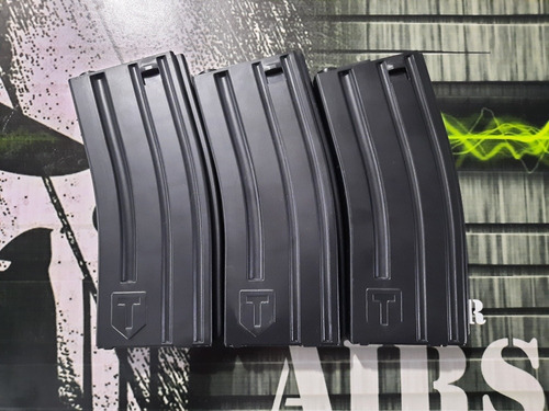 Imagem 2 de 4 de Combo Airsoft 3x Carregador Magazine M4 Mid Cap Taitus Novos