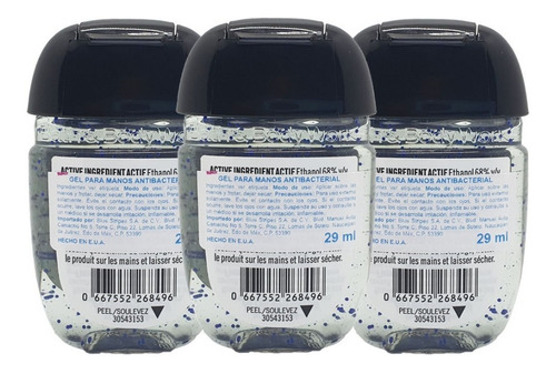 Gel Antibacterial Bath & Body Works Noir For Men Kit 3pz