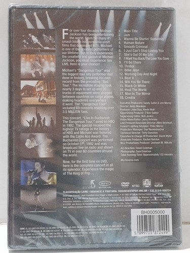 Dvd Michael Jackson - Live In Bacharest -original E Lacrado