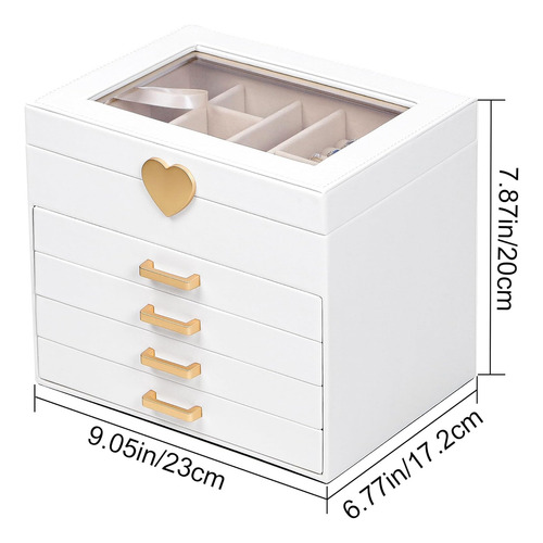 Joyero Kendal, Caja Organizadora De Joyas De 5 Capas Con ...
