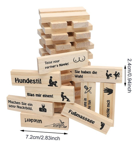 Juego De Bloques De Madera, Para Apilar En Torre, Amor Y
