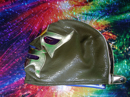 Mascara Luchador Comando 002 Semiprofesional Verde Musgo