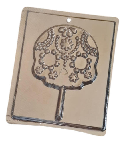 * Molde Paleta Paleton Chocolate Calavera Decorada Halloween