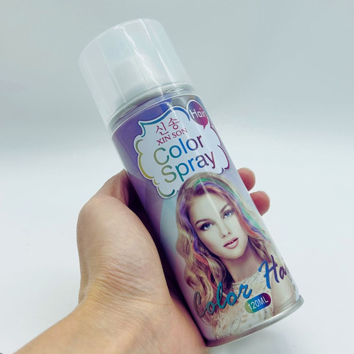 Pintura Para Cabello 11 Pz Spray Temporal Pelo Loco Aerosol