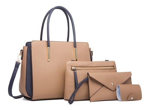 Imagen 1 de 10 de Conjunto De Bolsas Mujer Hijo-madre Bolsa Nl1179 Más Color