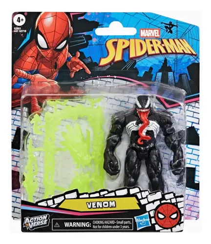 Boneco Venom 12cm Marvel Spider-man Action Verse C/acessorio