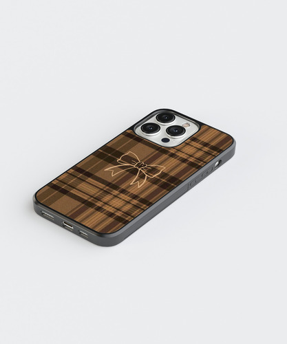 Funda Case Para Iphone Moño Cute Aesthetic Coquette Cafe Eg Negro Mono 11 Pro