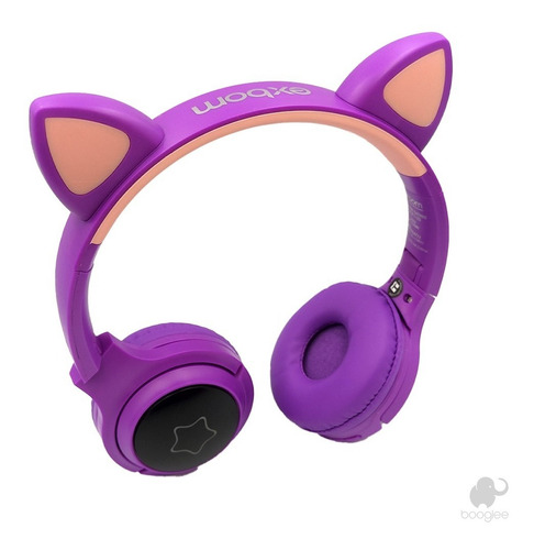 Fone De Ouvido Redução De Ruído Orelha Gato Roxo - Booglee