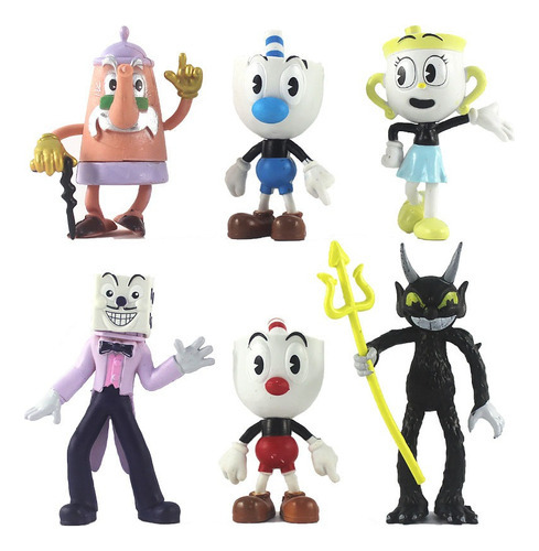 Figura De Juego Cuphead, Modelo De Juguete, 6 Piezas, Regalo