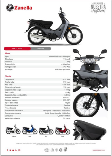 Zanella Due 110 - Patentada $777.000 O 12de$124.000