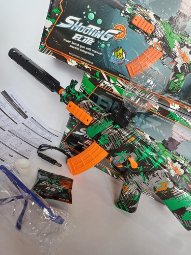 Fusil Balas De Hidrogel Ak47 Celeste O Verde Más De 5000 Bal
