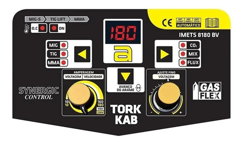 Imagem 3 de 6 de Máquina Solda Inversora Tork Mig Mma Tig 180a 3 Em 1 Bivolt