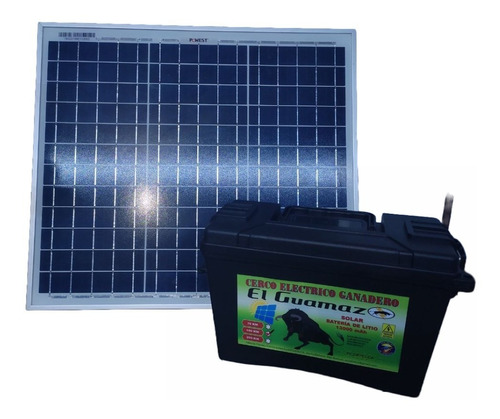 Energizador Ganadero Panel Solar Batería Incorporada 200km