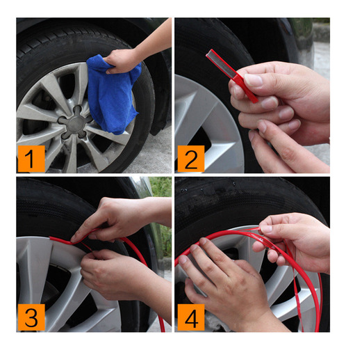 Tiras Protectoras Para Llantas De Coche, 8 Metros De Largo,